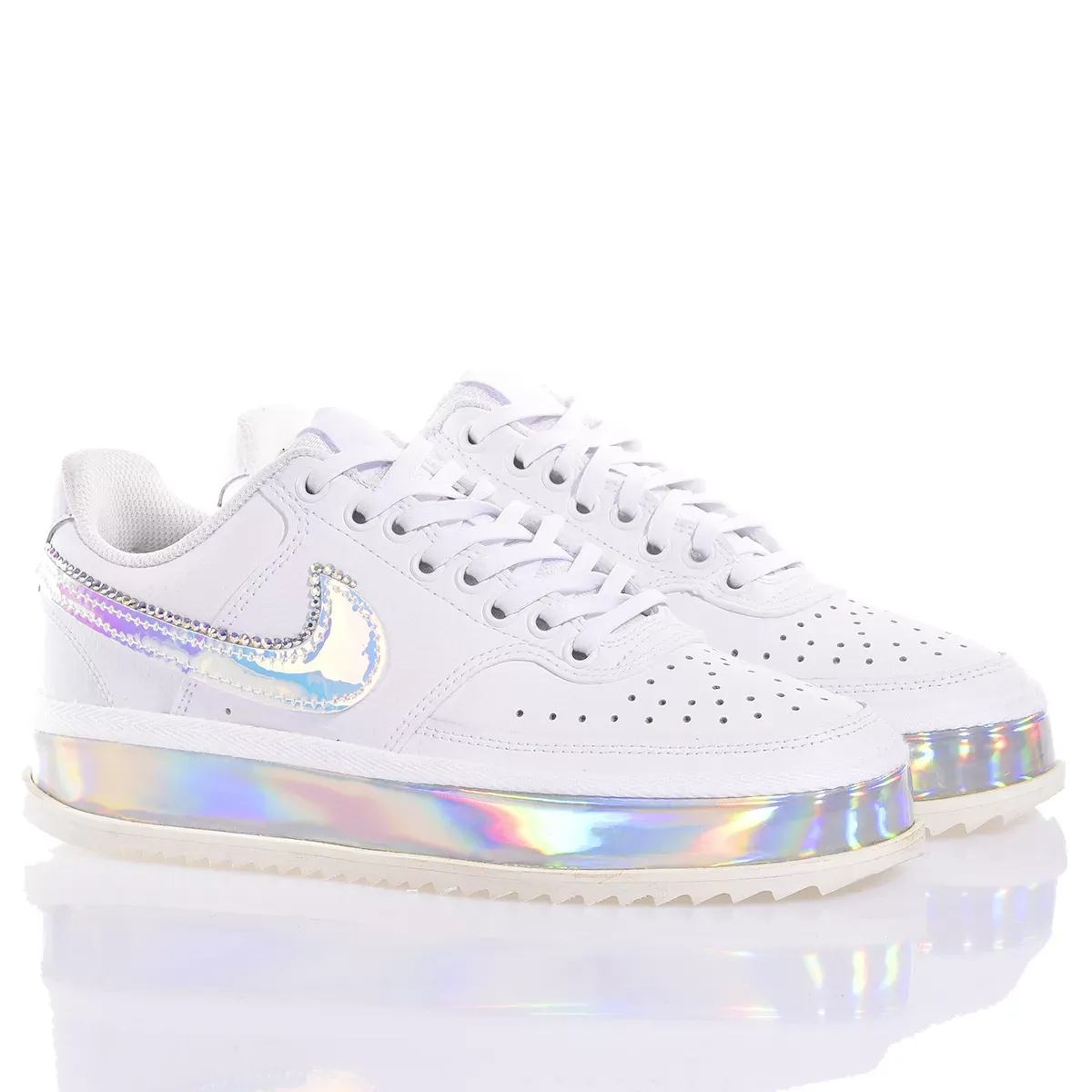 NIKE  Sneakers Nike Court Vision in Eco-Pelle - Bianco Multicolore Consegna Veloce