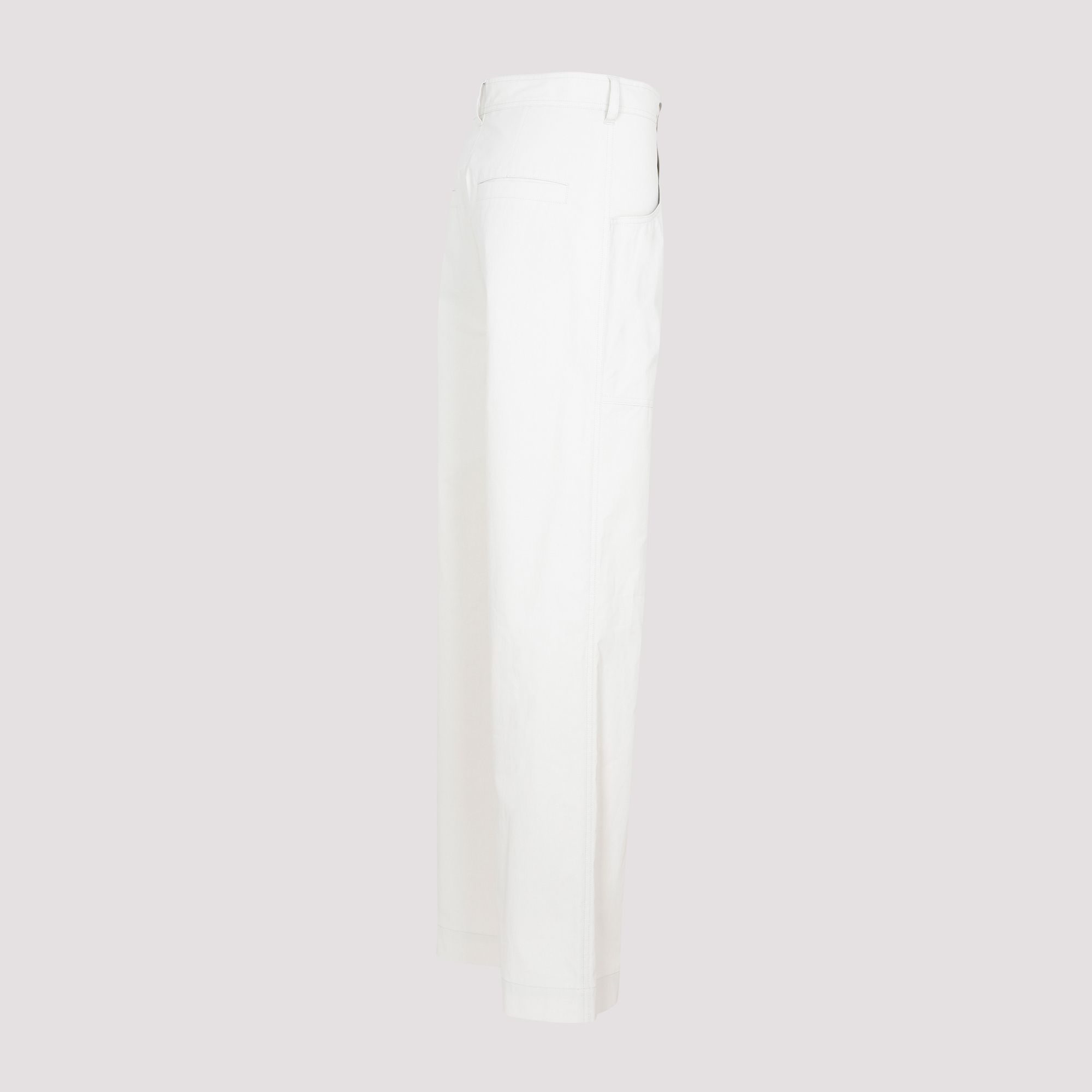 ISABEL MARANT  Pantaloni Ampio Gamba Ecru di Cotone Isabel Marant Affare Del Giorno