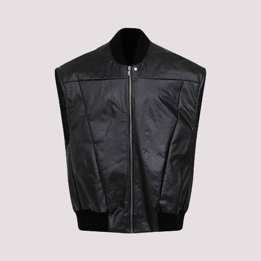 RICK OWENS  Gilet Trapuntato Nero in Cotone Rick Owens Sconto