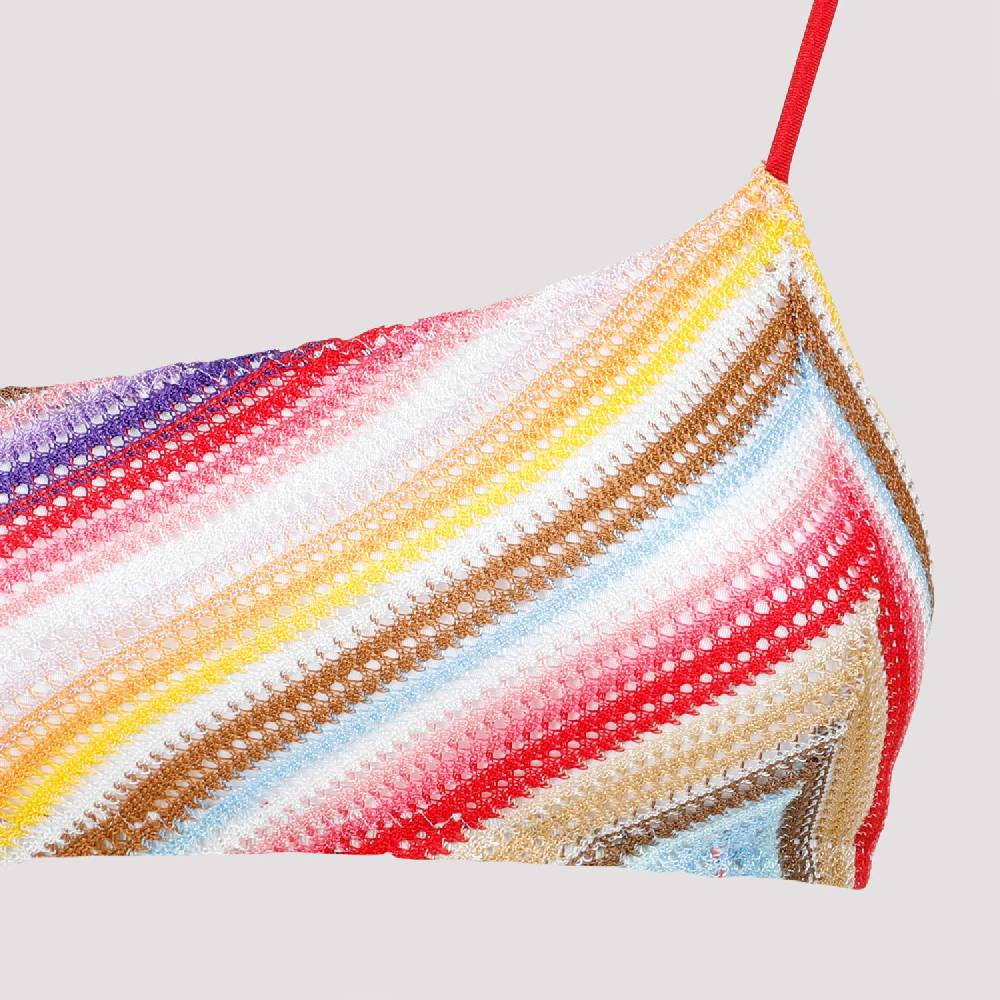 MISSONI  Bikini a Righe Monospalla Missoni in Viscosa Offerta
