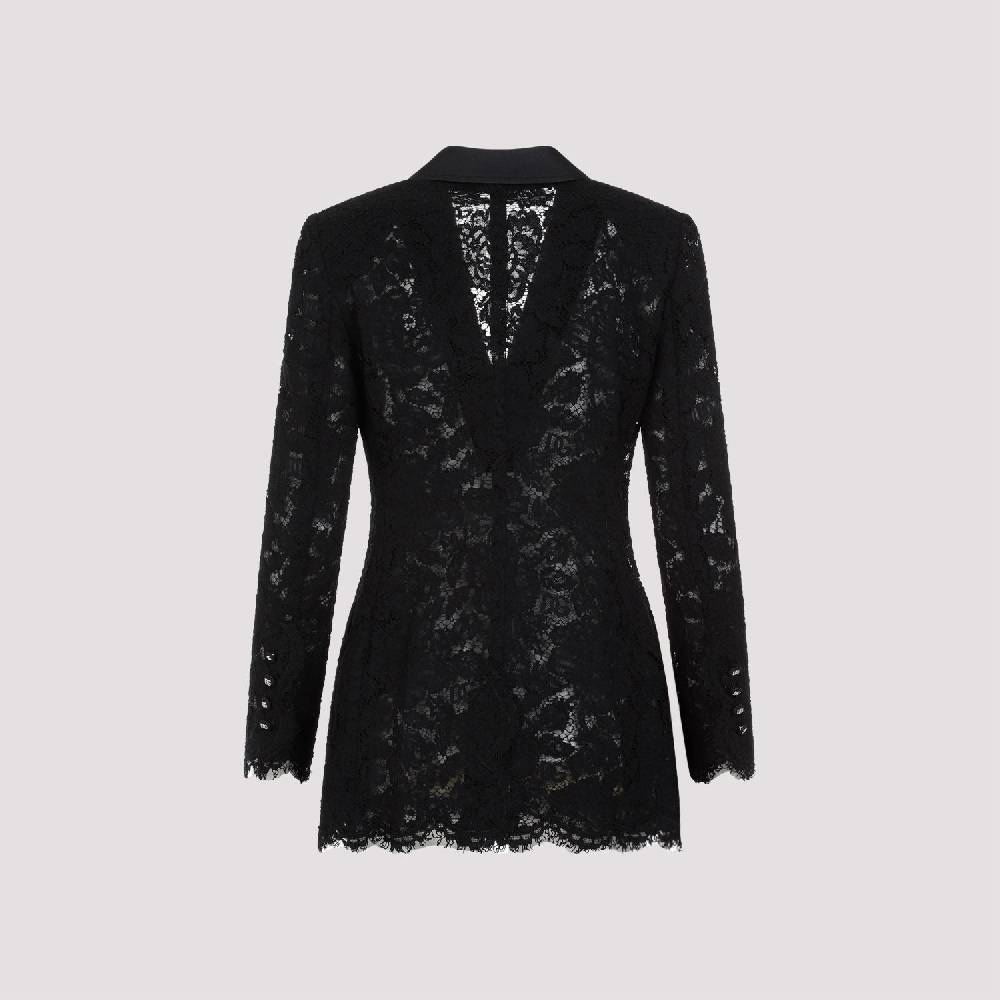 DOLCE & GABBANA  Giacca Pizzo Cotone Nero Dolce & Gabbana Economico