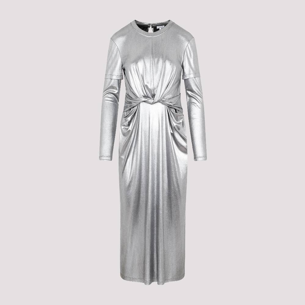 LOEWE  Abito Drappeggiato Argento Metallizzato Loewe - Tessuto Tecnico Misto Online