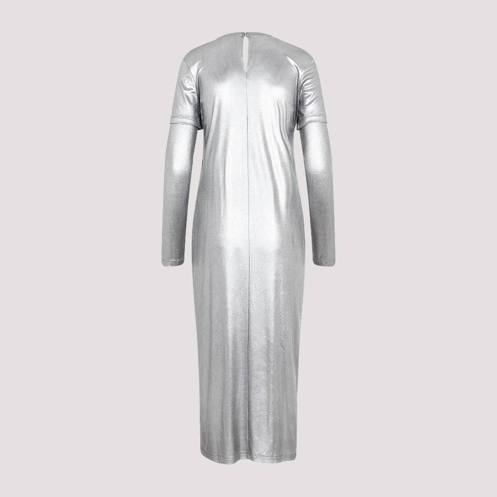 LOEWE  Abito Drappeggiato Argento Metallizzato Loewe - Tessuto Tecnico Misto Online