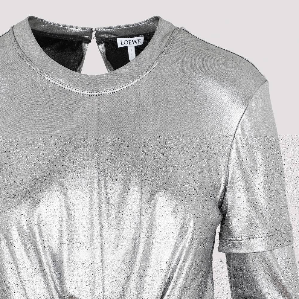 LOEWE  Abito Drappeggiato Argento Metallizzato Loewe - Tessuto Tecnico Misto Online