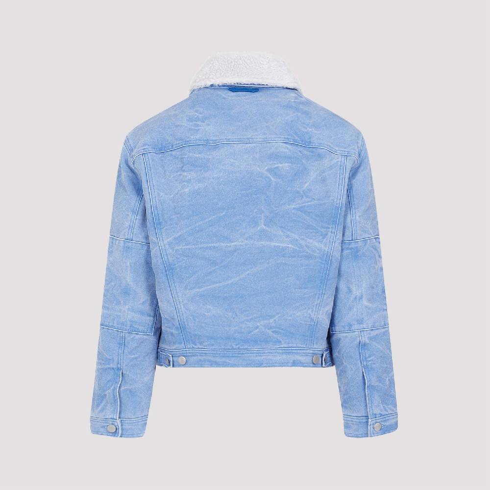 ACNE STUDIOS  Giacca di Cotone Blu Acne Studios con Collo Rimovibile Prezzo di fabbrica