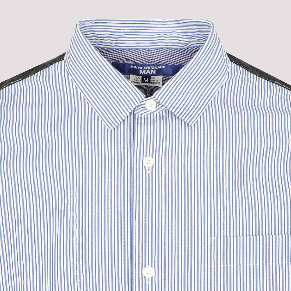 JUNYA WATANABE  Camicia Uomo Junya Watanabe Cotone Blu a Righe e Quadri Vendite Flash