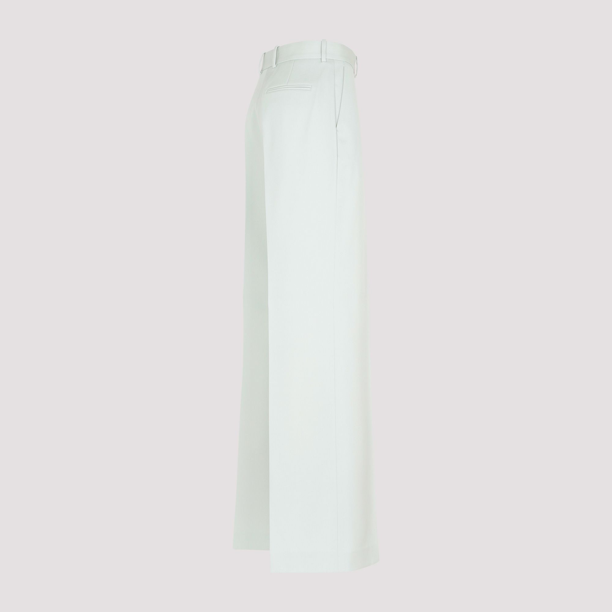 LANVIN  Pantaloni Larghi in Lana Verde Salvia Lanvin - Abbigliamento Donna Nuova