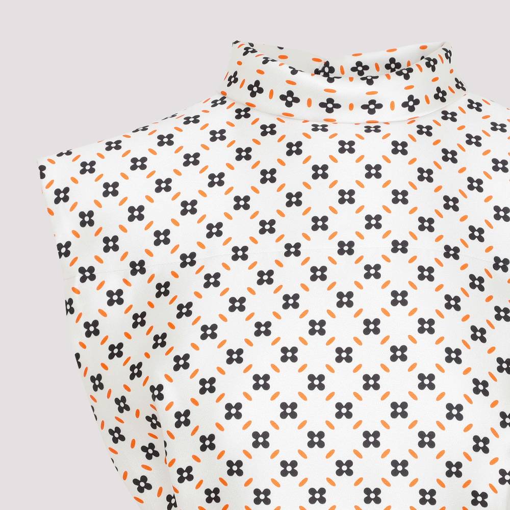 LANVIN  Top Senza Maniche con Collo Alto Floreale LANVIN Moda