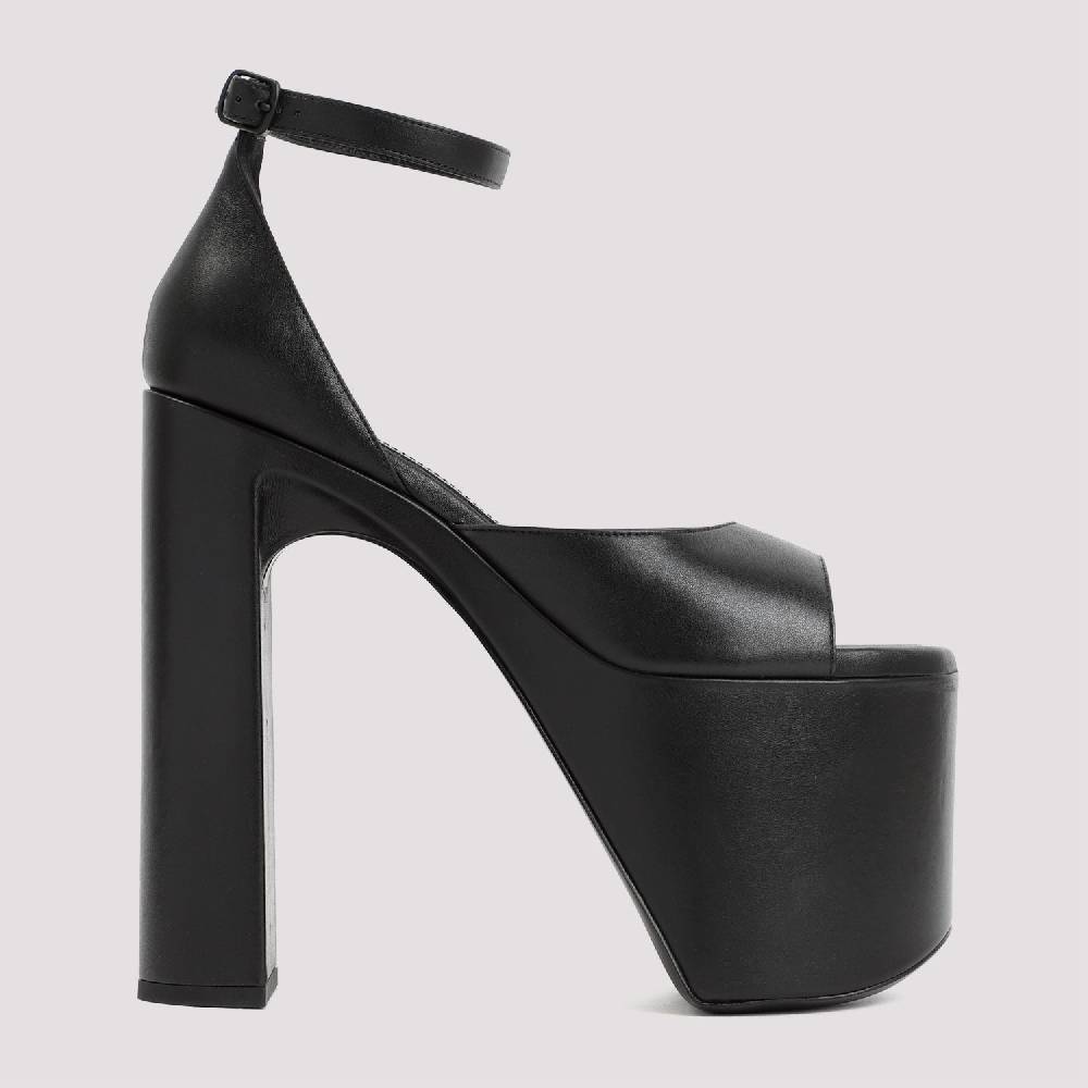 BALENCIAGA  Sandali con Tacco e Plateau Nero Balenciaga 16cm In Linea
