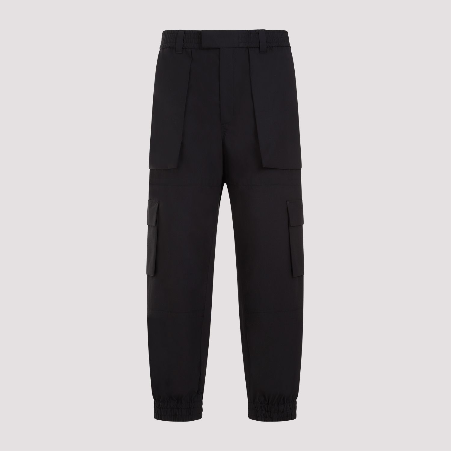 ALEXANDER MCQUEEN  Pantaloni Cargo Neri in Cotone da Uomo Alexander McQueen Vendita