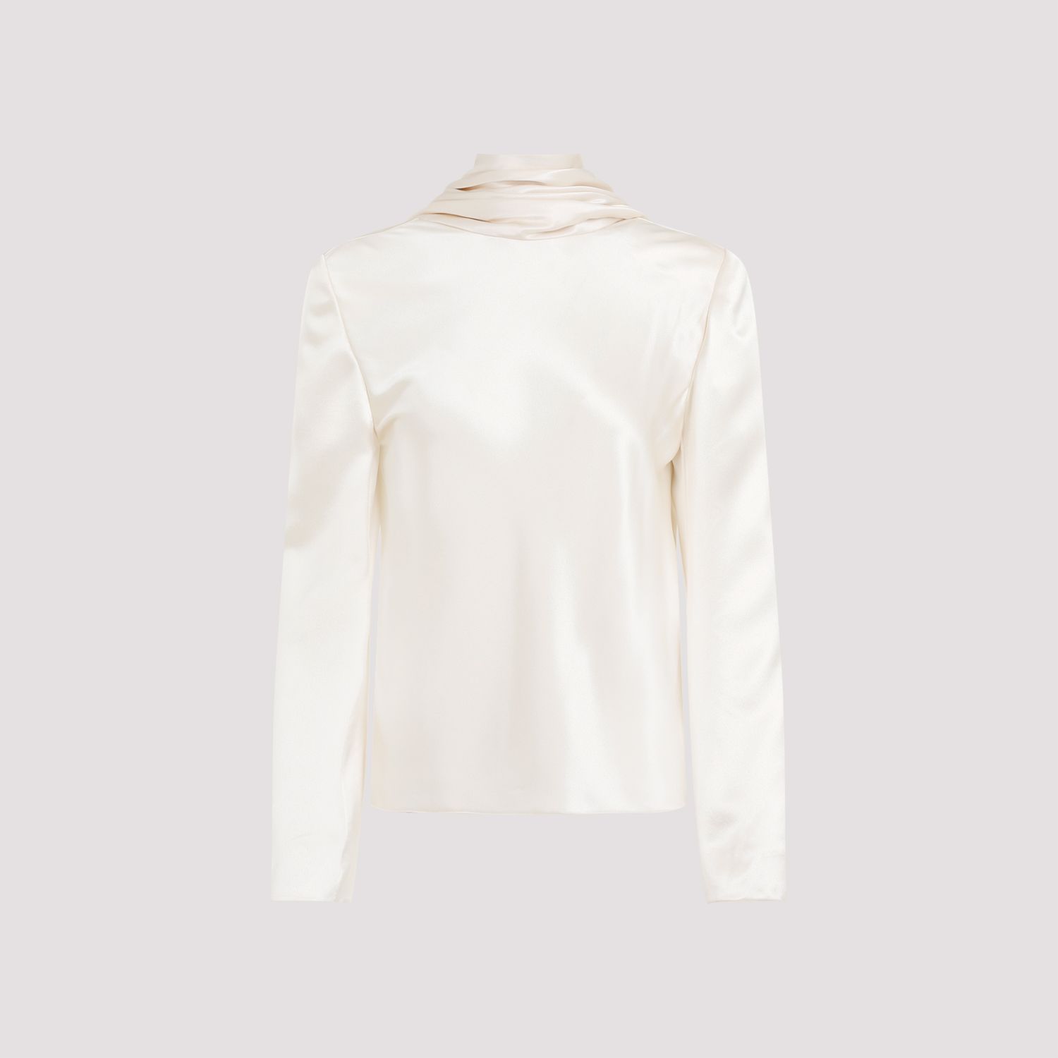 SAINT LAURENT  Blusa Drappeggiata in Seta Saint Laurent - Color Carne Spedizione Gratuita