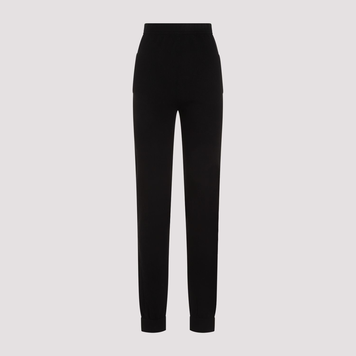 SAINT LAURENT  Leggings in Cashmere Nero a Vita Alta Saint Laurent Soddisfazione Garantita
