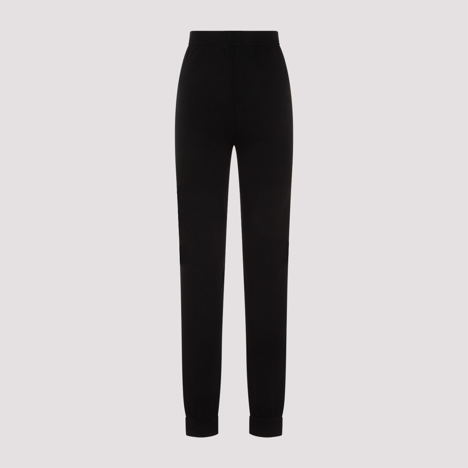 SAINT LAURENT  Leggings in Cashmere Nero a Vita Alta Saint Laurent Soddisfazione Garantita