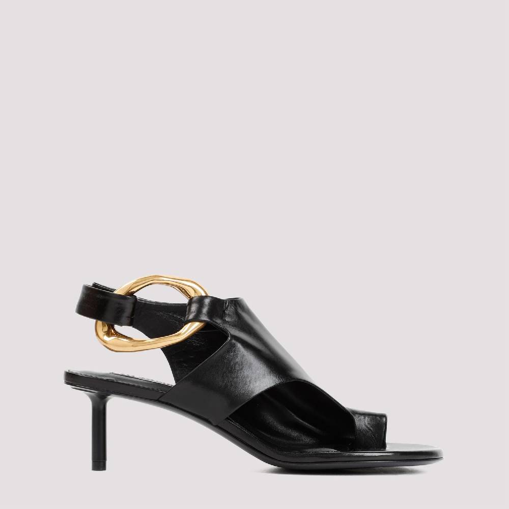JIL SANDER  Décolleté Slingback in Pelle Nera Jil Sander con Tacco 5cm Negozi Online