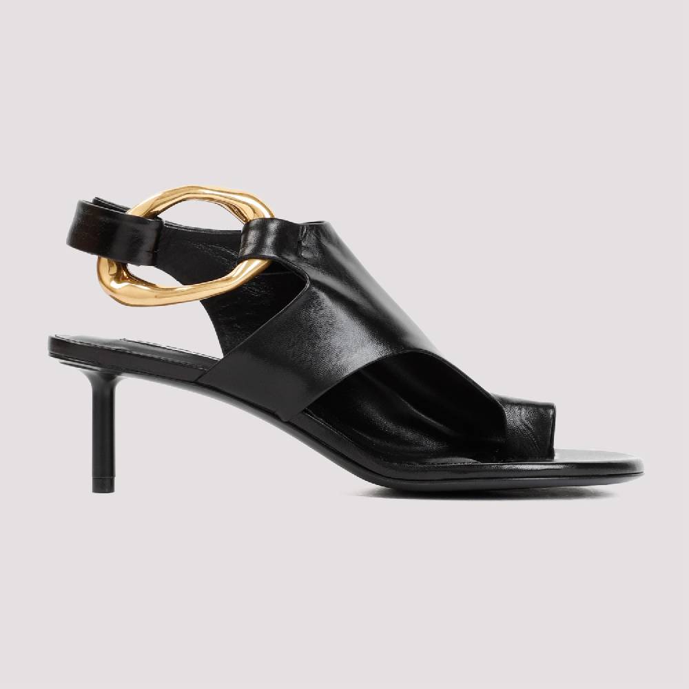 JIL SANDER  Décolleté Slingback in Pelle Nera Jil Sander con Tacco 5cm Negozi Online