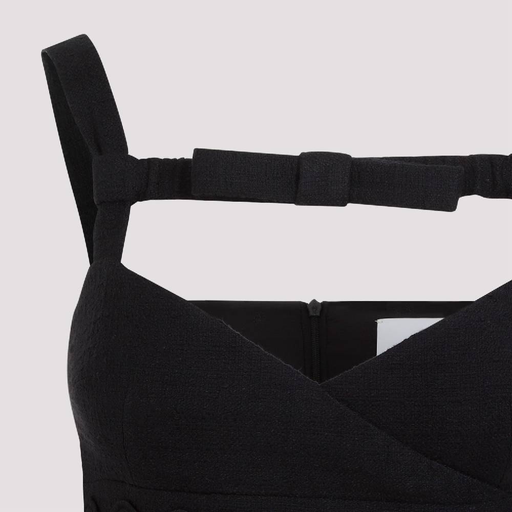 PATOU  Abito Mini Nero in Cotone con Fiocco PATOU Fino Al -60%