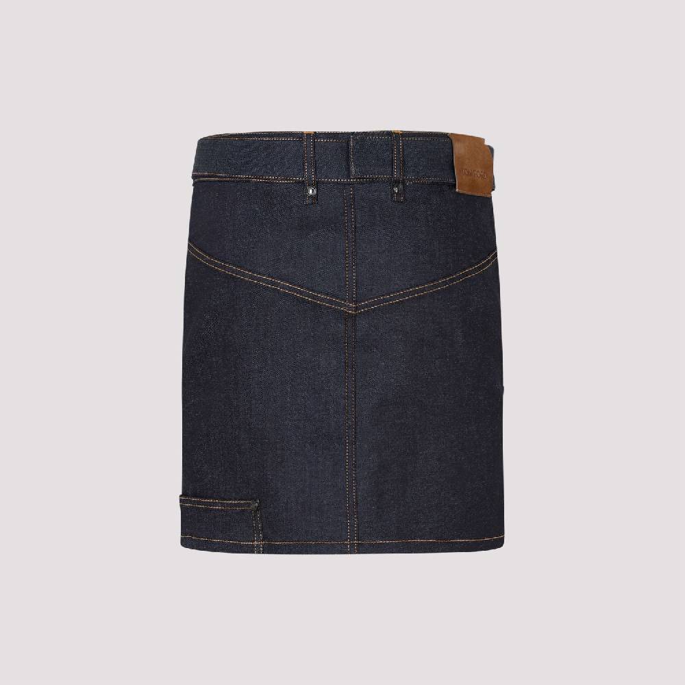 TOM FORD  Gonna Denim Blu in Cotone Misto Tom Ford Affare Del Giorno