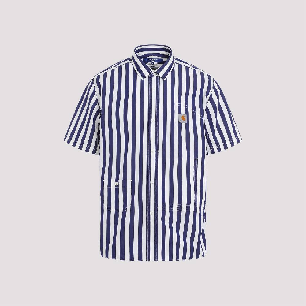 JUNYA WATANABE  Camicia a Righe Cotone Junya Watanabe - Bianco/Marina Economico