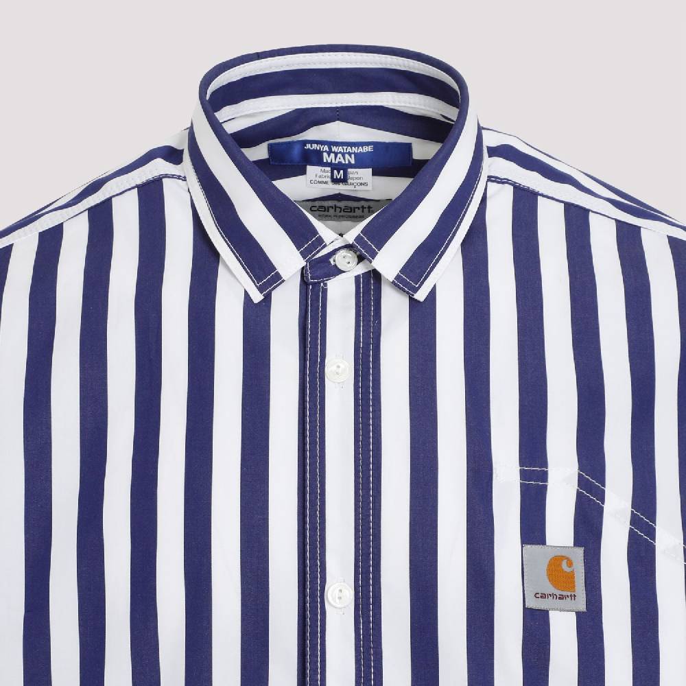 JUNYA WATANABE  Camicia a Righe Cotone Junya Watanabe - Bianco/Marina Economico