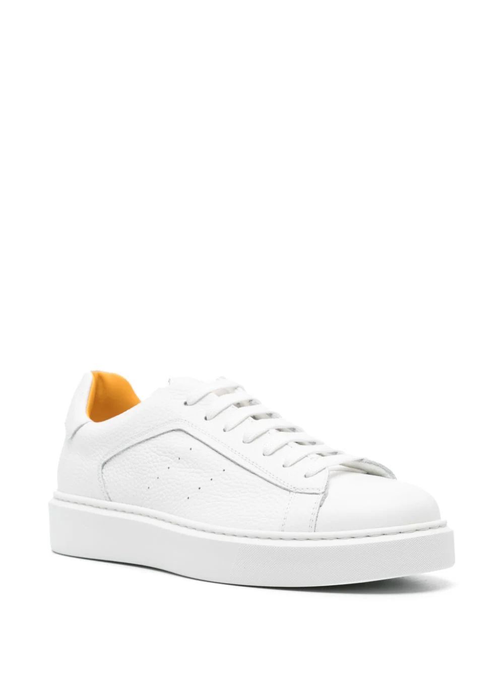 DOUCAL'S  Sneakers in Pelle Tumbled Doucal's - Scarpe Uomo Bianche Vendita Economica
