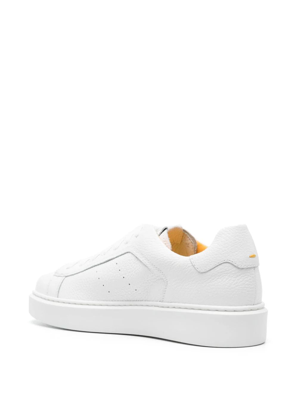 DOUCAL'S  Sneakers in Pelle Tumbled Doucal's - Scarpe Uomo Bianche Vendita Economica