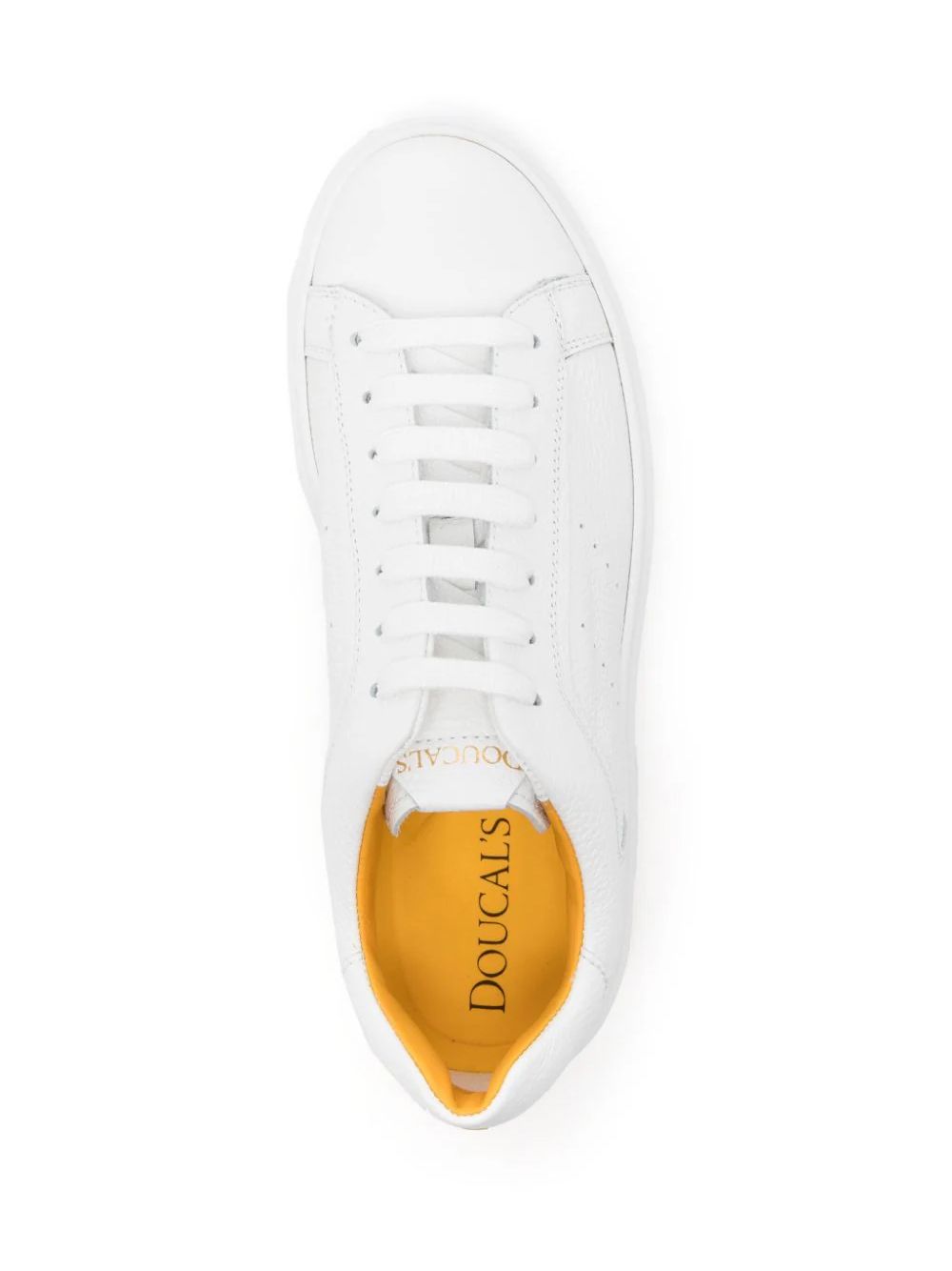 DOUCAL'S  Sneakers in Pelle Tumbled Doucal's - Scarpe Uomo Bianche Vendita Economica