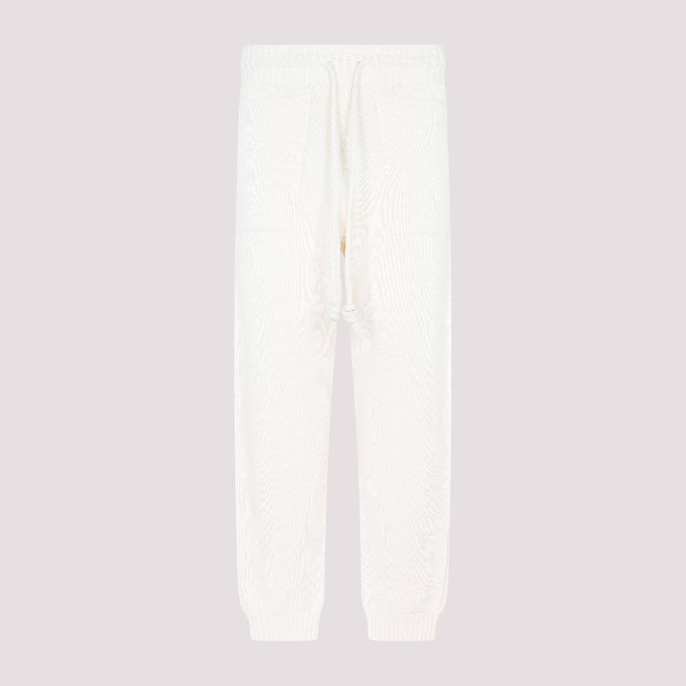 OFF-WHITE  Pantaloni Maglia Diag in Cotone Beige Off-White I Più Venduti