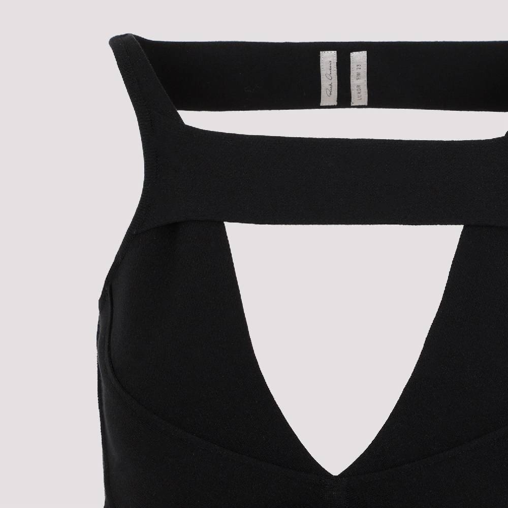 RICK OWENS  Abito Mini Maglia Nero Senza Schiena Rick Owens - Mix di Viscosa In Saldo