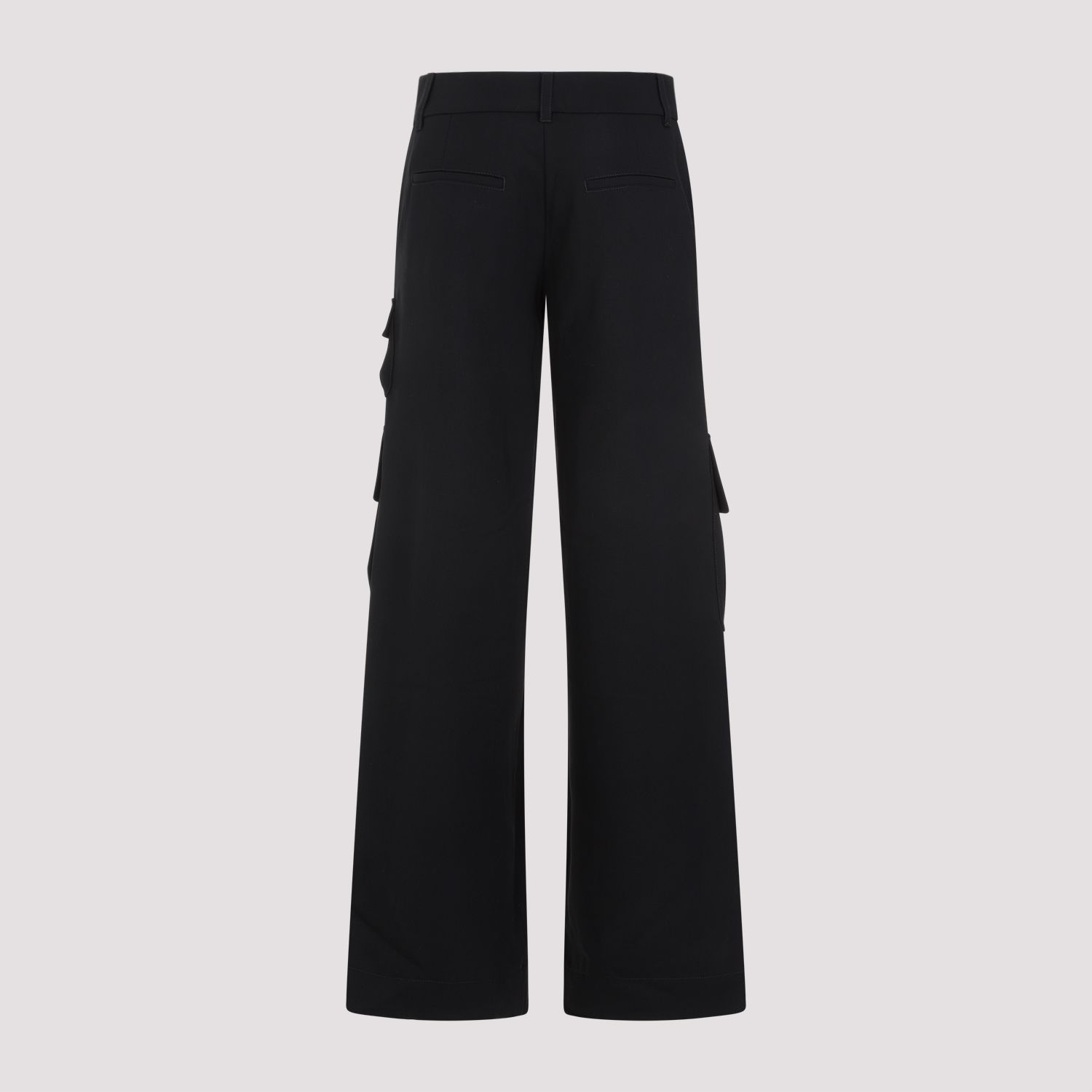 OFF-WHITE  Pantaloni Cargo in Lana Vergine Off-White per Donna 2025