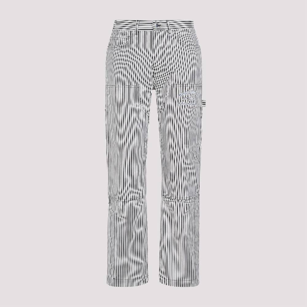 AMIRI  Pantaloni Carpenter in Cotone a Righe Nere Amiri In Linea