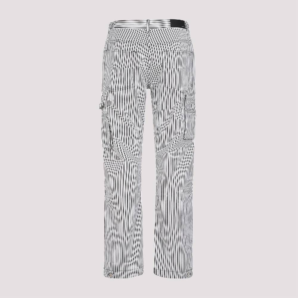 AMIRI  Pantaloni Carpenter in Cotone a Righe Nere Amiri In Linea