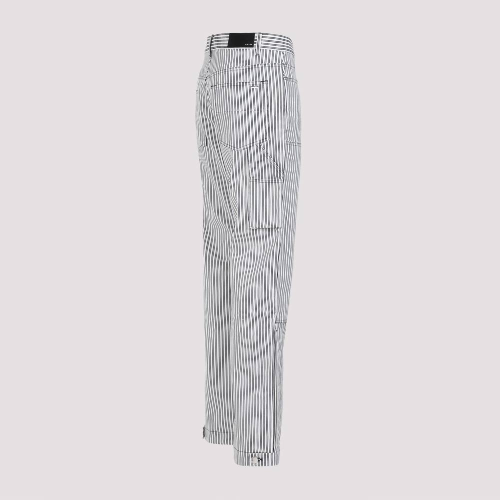 AMIRI  Pantaloni Carpenter in Cotone a Righe Nere Amiri In Linea