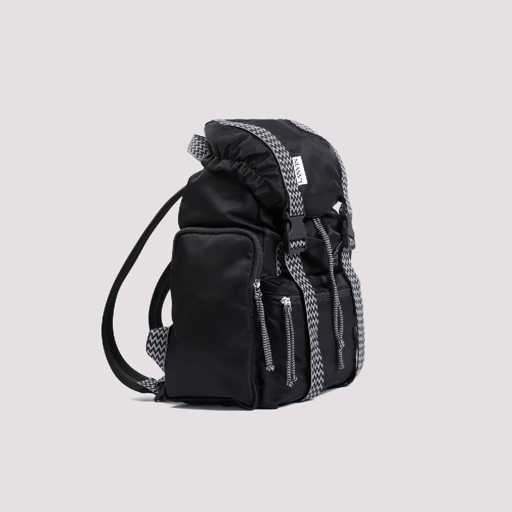 LANVIN  Zaino LANVIN Curb in Nylon Nero con Spallacci Regolabili Pezzi Unici