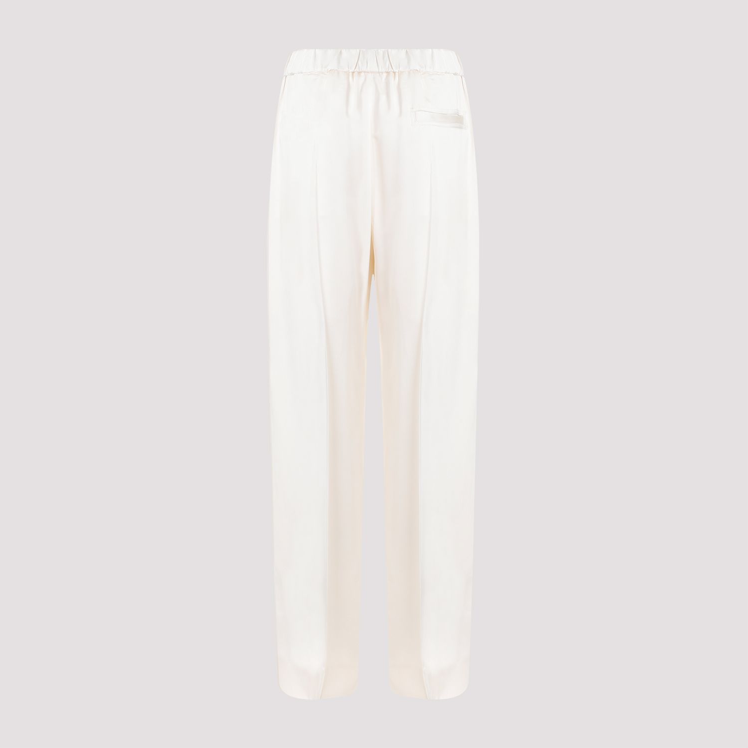 JIL SANDER  Pantaloni Dritti Viscosa Color Carne da Donna JIL SANDER Qualità Garantita