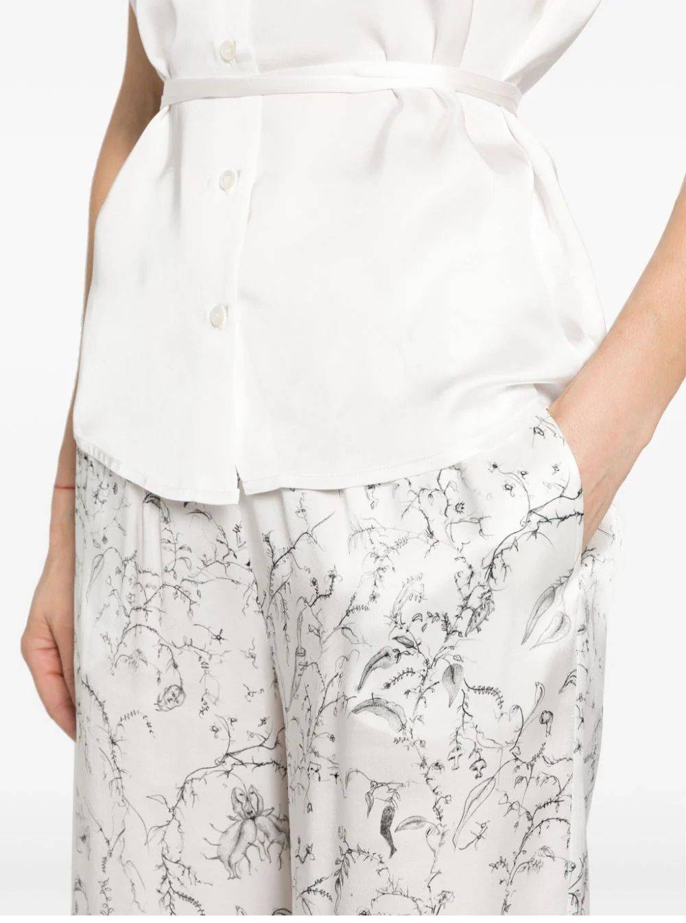 FABIANA FILIPPI  Pantaloni di Seta Bianchi da Donna Fabiana Filippi Offerte