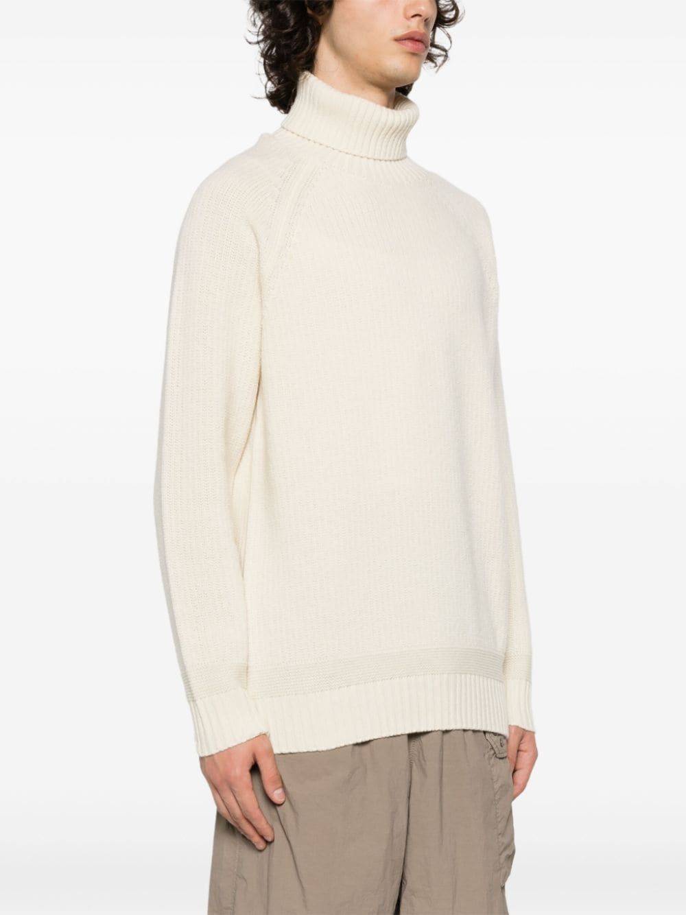 TEN C  Maglione Dolcevita Bianco da Uomo TEN C 100% Lana Vendita Economica