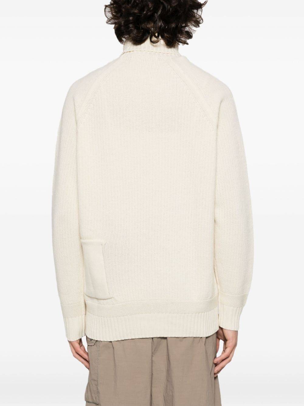 TEN C  Maglione Dolcevita Bianco da Uomo TEN C 100% Lana Vendita Economica