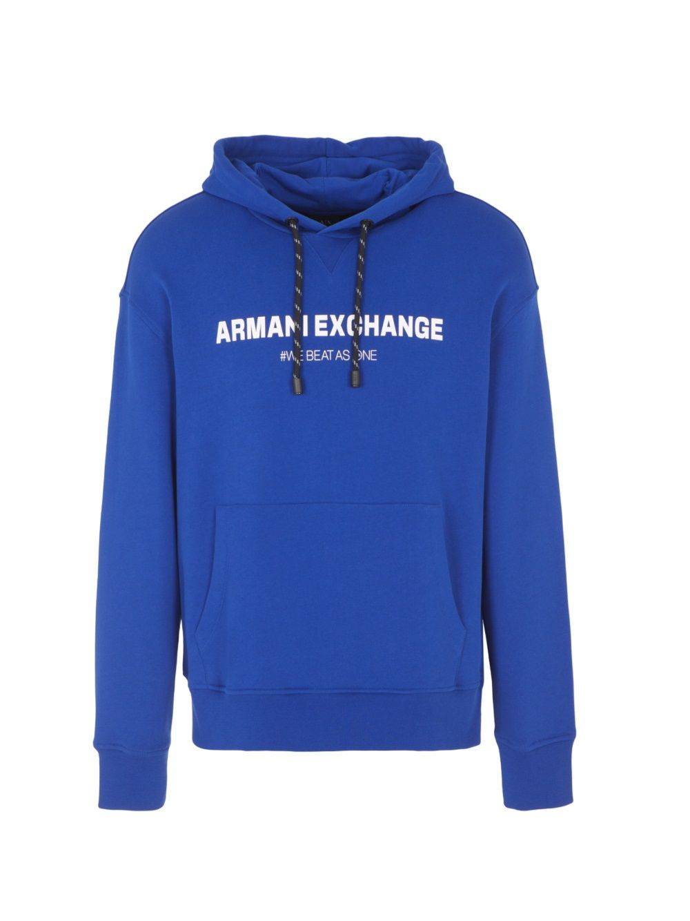 ARMANI EXCHANGE Felpa con Cappuccio Blu Armani Exchange per Uomo - Misto Cotone