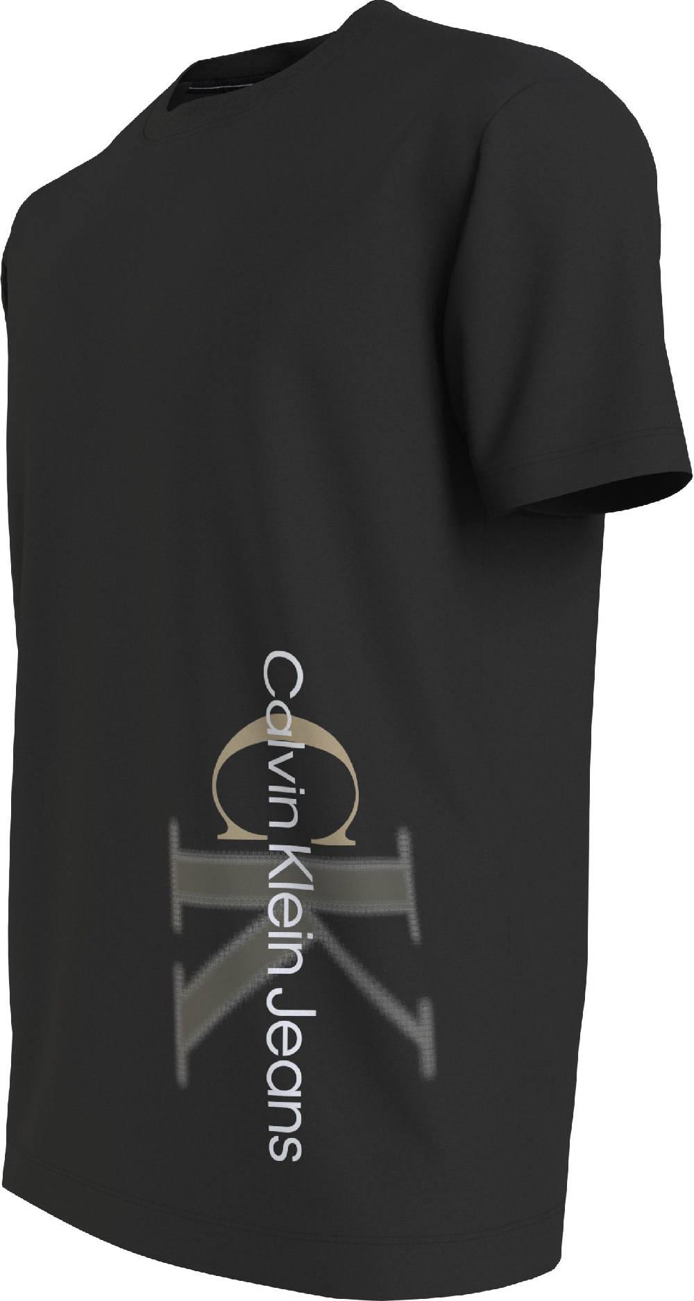 CALVIN KLEIN  T-shirt da Uomo Calvin Klein Nera in Cotone con Collo Rotondo Affare Del Giorno