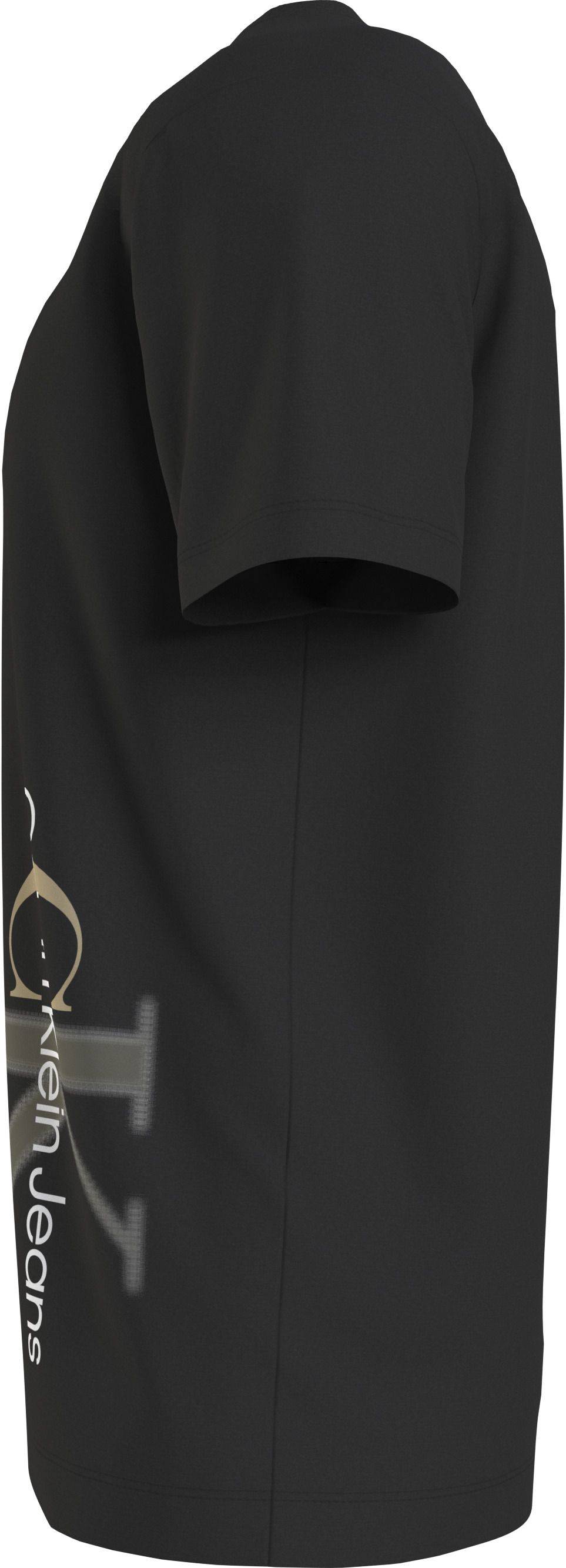 CALVIN KLEIN  T-shirt da Uomo Calvin Klein Nera in Cotone con Collo Rotondo Affare Del Giorno