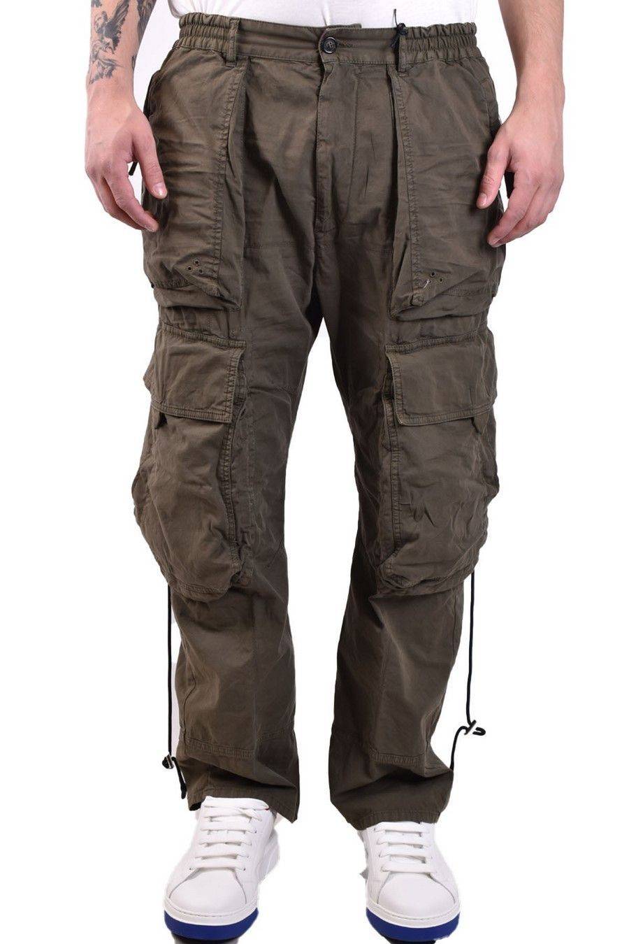 DSQUARED2  Pantaloni Verdi Elasticizzati da Uomo DSQUARED2 Prezzo Ridotto