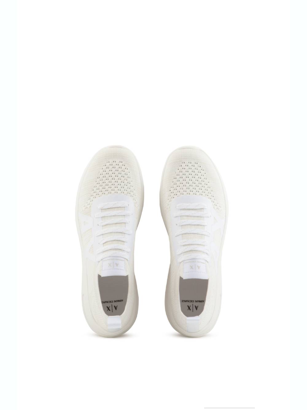 ARMANI EXCHANGE  Sneakers Bianche in Pelle da Uomo Armani Exchange Economico