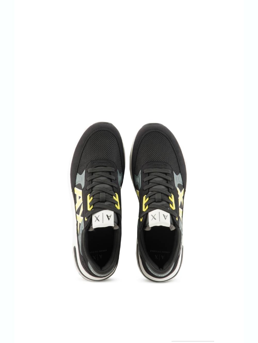 ARMANI EXCHANGE  Sneakers Uomo Armani Exchange Nero con Inserti in Camoscio Saldi