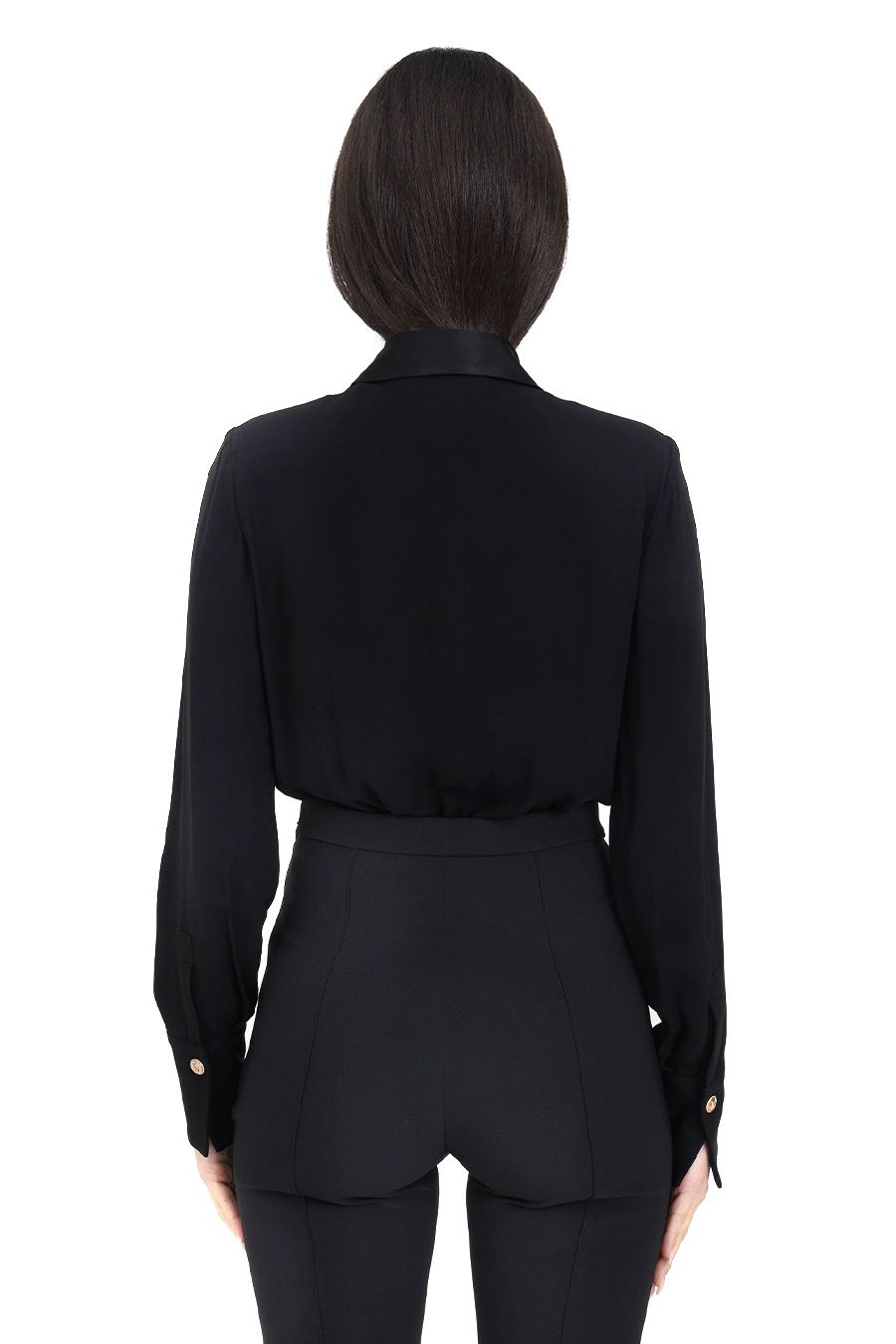 ELISABETTA FRANCHI  Camicia Nera in Viscosa Elisabetta Franchi Donna Vendite Flash