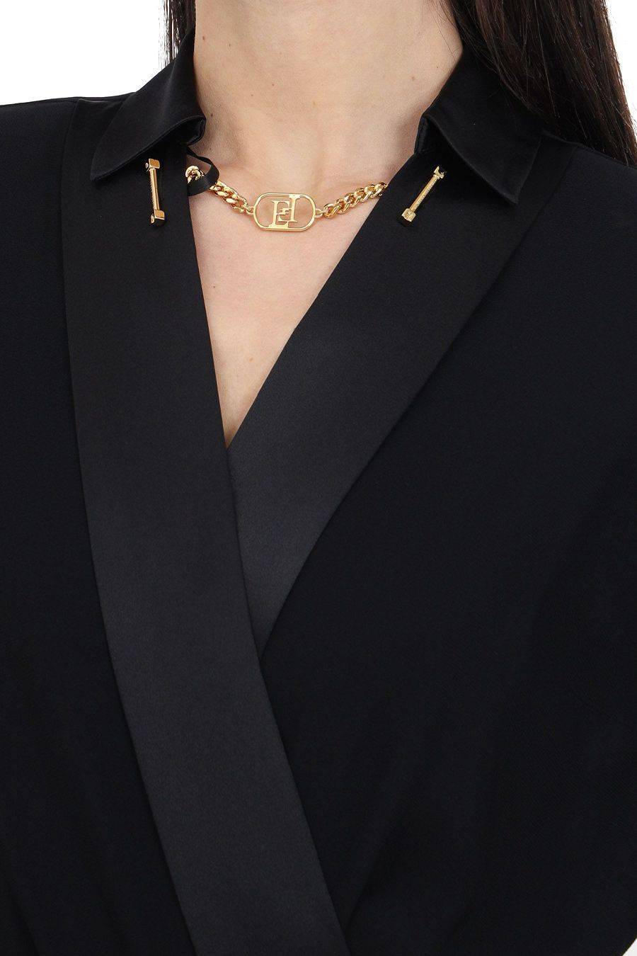 ELISABETTA FRANCHI  Camicia Nera in Viscosa Elisabetta Franchi Donna Vendite Flash