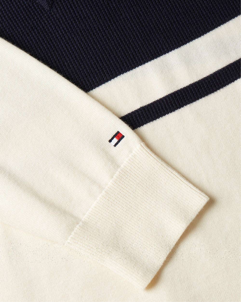 TOMMY HILFIGER  Felpa di Cotone Crema da Uomo Tommy Hilfiger Nuovi prodotti