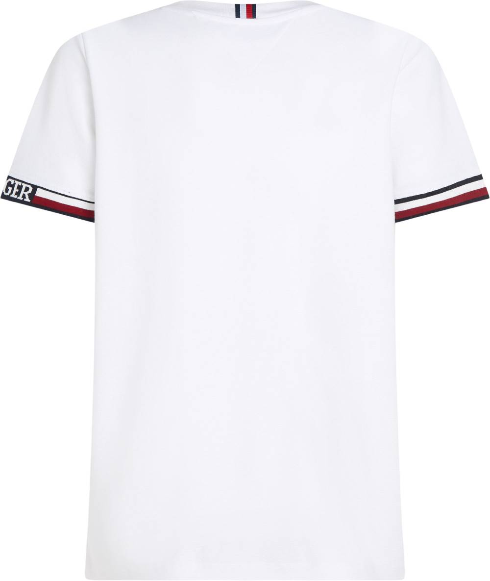 TOMMY HILFIGER  T-Shirt Uomo Tommy Hilfiger Bianca Regular Fit - Misto Cotone Italy