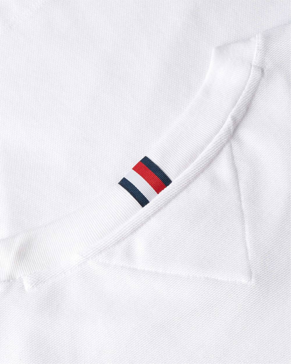 TOMMY HILFIGER  T-Shirt Uomo Tommy Hilfiger Bianca Regular Fit - Misto Cotone Italy