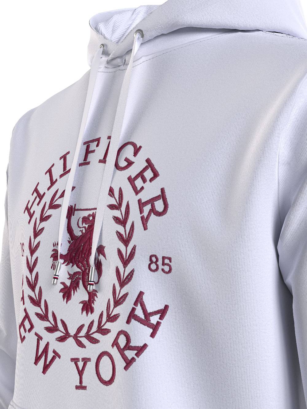 TOMMY HILFIGER  Felpa con Cappuccio Bianca in Cotone da Uomo Tommy Hilfiger Italia