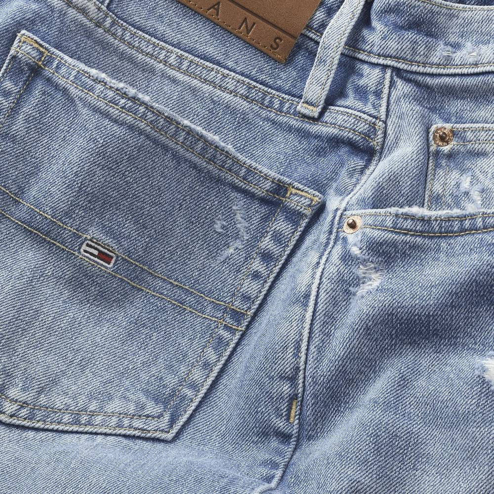 TOMMY JEANS  Jeans Mom Tommy in Cotone Elasticizzato Blu da Donna Soddisfazione Garantita